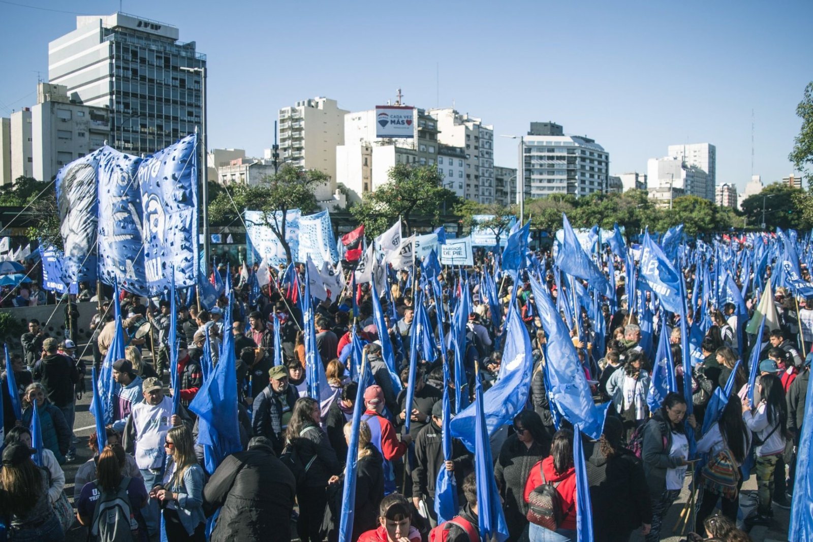 Masiva movilización a Desarrollo Social