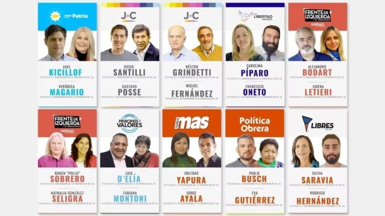 PBA: Candidatos y candidatas a la gobernación