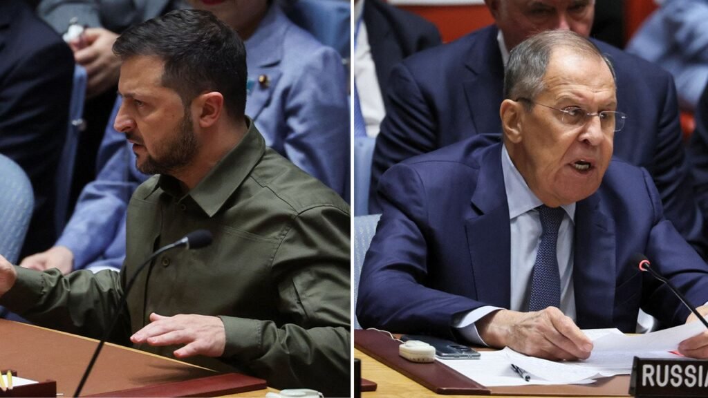 Zelensky y el canciller ruso Lavrov polemizaron la ONU