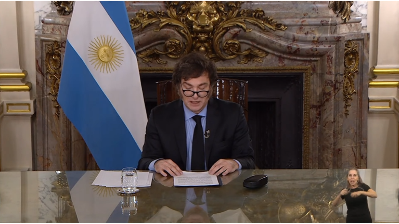 ¿Qué dijo Milei en su cadena nacional?