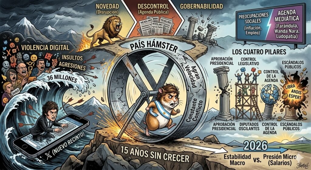 El “País Hámster”: Una radiografía de la gobernabilidad y la violencia digital en la era Milei